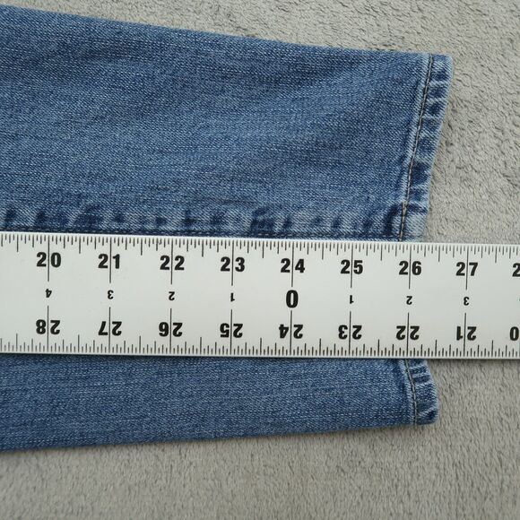 Lucky Brand Mom Jeans Women's 4/27 Ankle High-Rise Drew 26" Inseam Distressed - Picture 4 of 16